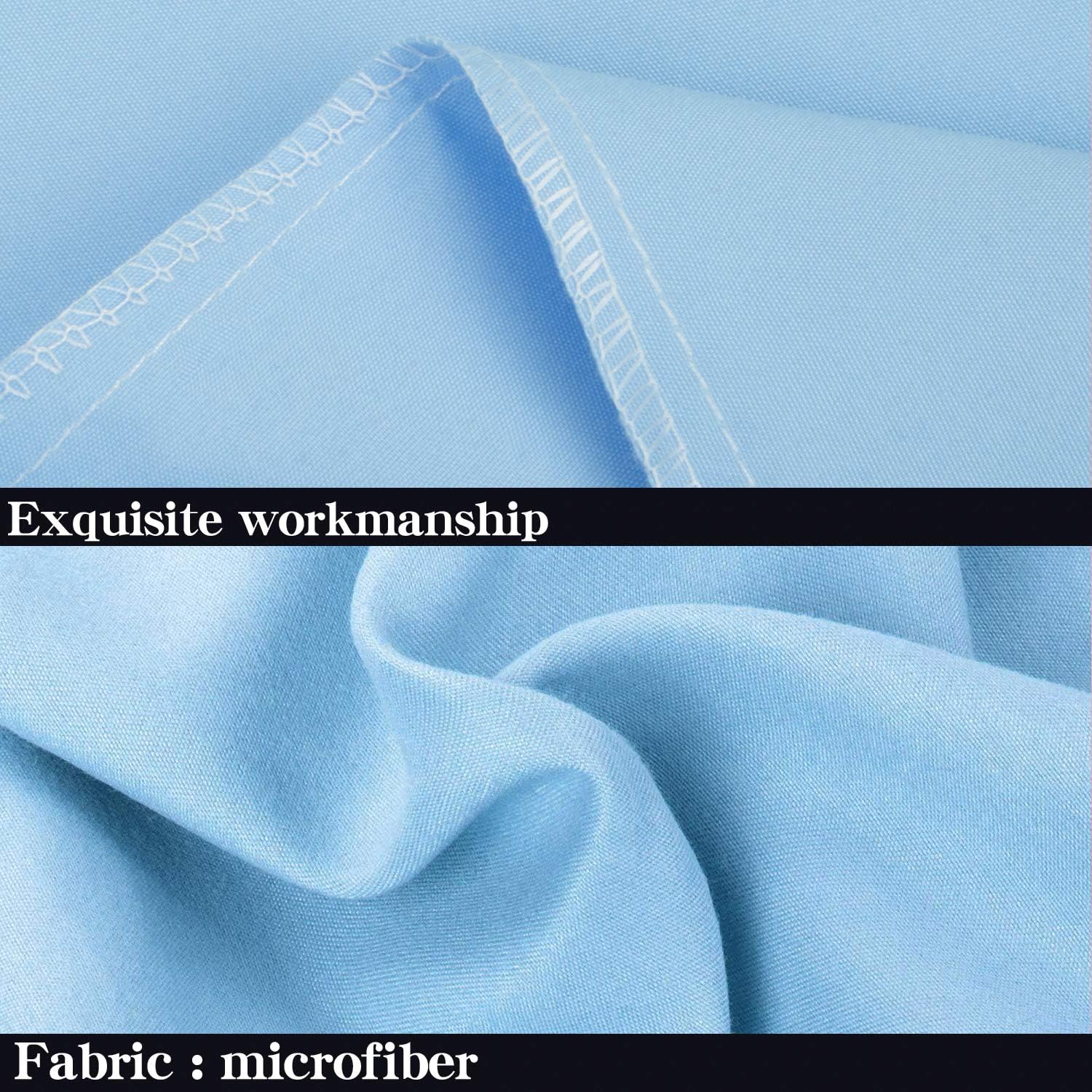 Ntbay Standard Pillowcase Set - 2 Pack Brushed Microfiber 20x26 Pillowcases - Soft, Wrinkle-Free, Fade-Resistant, Stain-Resistant, Sky Blue…