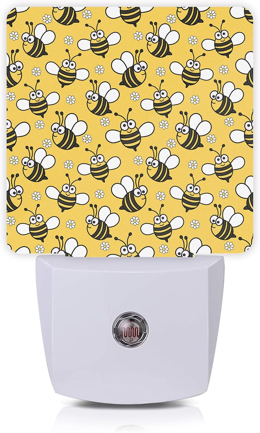 Bee Night Light, Cute Cartoon Bees Plug-in Night Lights with Dusk-to-Dawn Sensor for Bedroom, Bathroom and Living Room Sleep Friendly lamp…