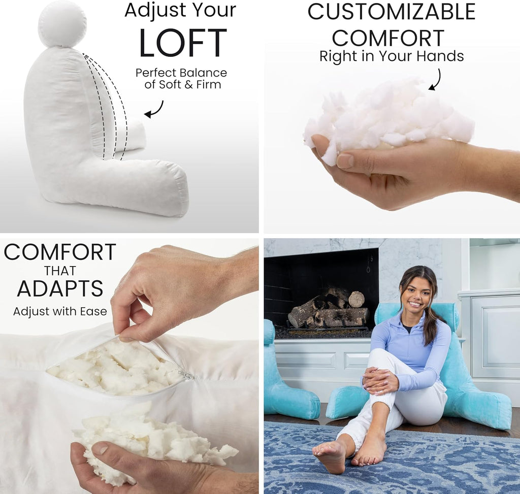 Husband Pillow XXL The Original for Adults - 30" Tall Backrest for Sitting Up in Bed - Firm Support Reading, Bed Rest Pillow for Adult…