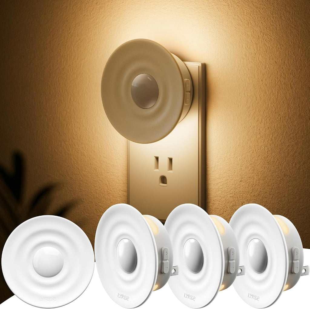 Lyridz Plug-in Backlit Motion Sensor Night Light with Dusk to Dawn Sensor, 1-50LM Precise Dimmable Wall Lights for Bedroom, Bathroom, Hallw…
