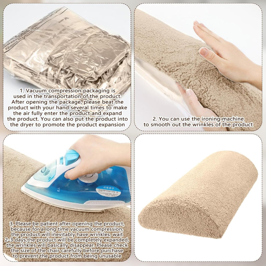 Wesiti Recliner Foot Pillow Cushion High Resilience Sherpa Memory Foam Bolster Sleeping Rest Multipurpose Half Roll Leg Pillow Suitable…