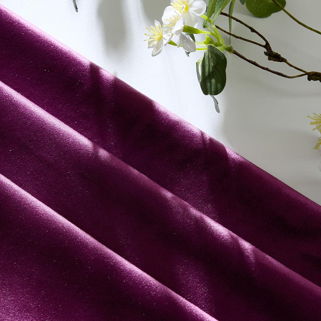 GIGIZAZAFocusingonhomedecoration GIGIZAZA Decorative Throw Pillow Covers 26x26, Set of 2 Purple Square Couch Pillow Covers, Velvet Sofa Boho…