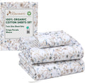 Ruvanti 100% Cotton Organic Percale Sheets Twin Size – Crisp Cooling Bed Sheets for Hot Sleepers, Deep Pocket 15”, Soft Peach Finish, Breat…