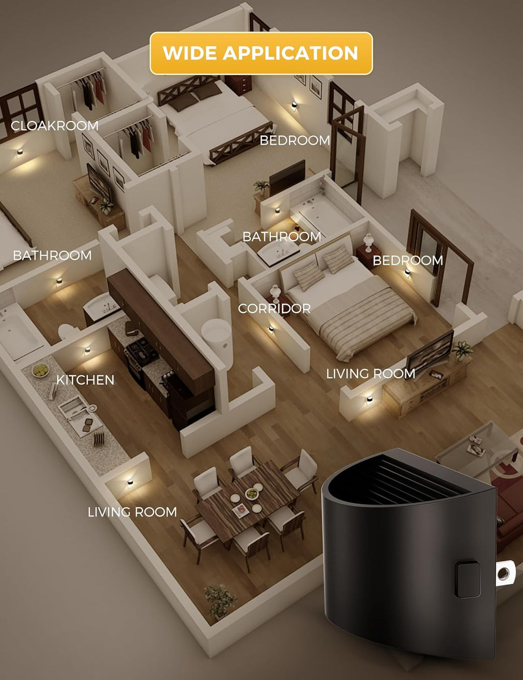 L LOHAS LED Night Lights Plug into Wall 2 Pack, Dusk to Dawn Sensor Nightlight, Brightness Adjustable, 3000K Soft White