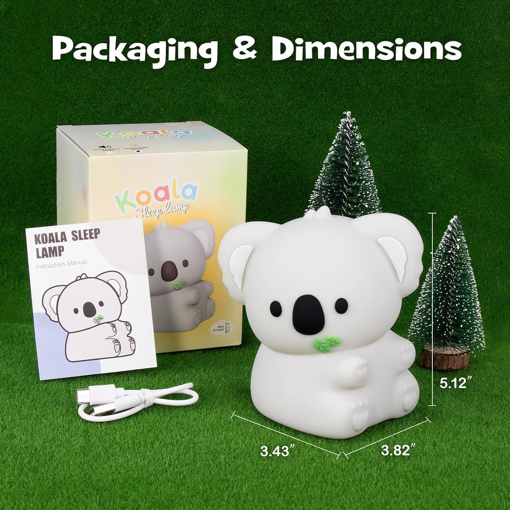 Squishy Koala Night Light with RGB Mode Cute Cuddly Koala Light 3 Brightness Adjustable Nursery Breastfeeding Nightlight Rechargeable…