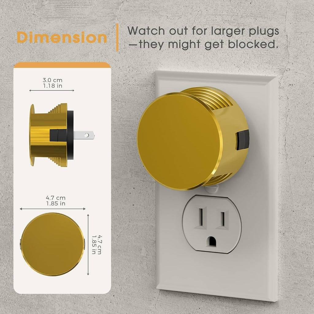 Briignite Night Lights Plug into Wall [2 Pack], Dusk to Dawn Sensor Nightlight, Brightness Adjustable, 3000K Soft White, Dimmable Plug in…