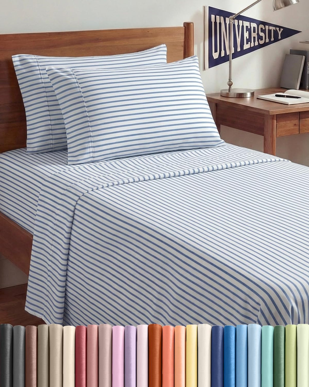 Twin XL 4 Piece Sheet Set - Comfy, Breathable & Cooling - Soft Hotel Luxury Bedding for Women, Men, Kids, Teens & Children - 1 Flat & 1…