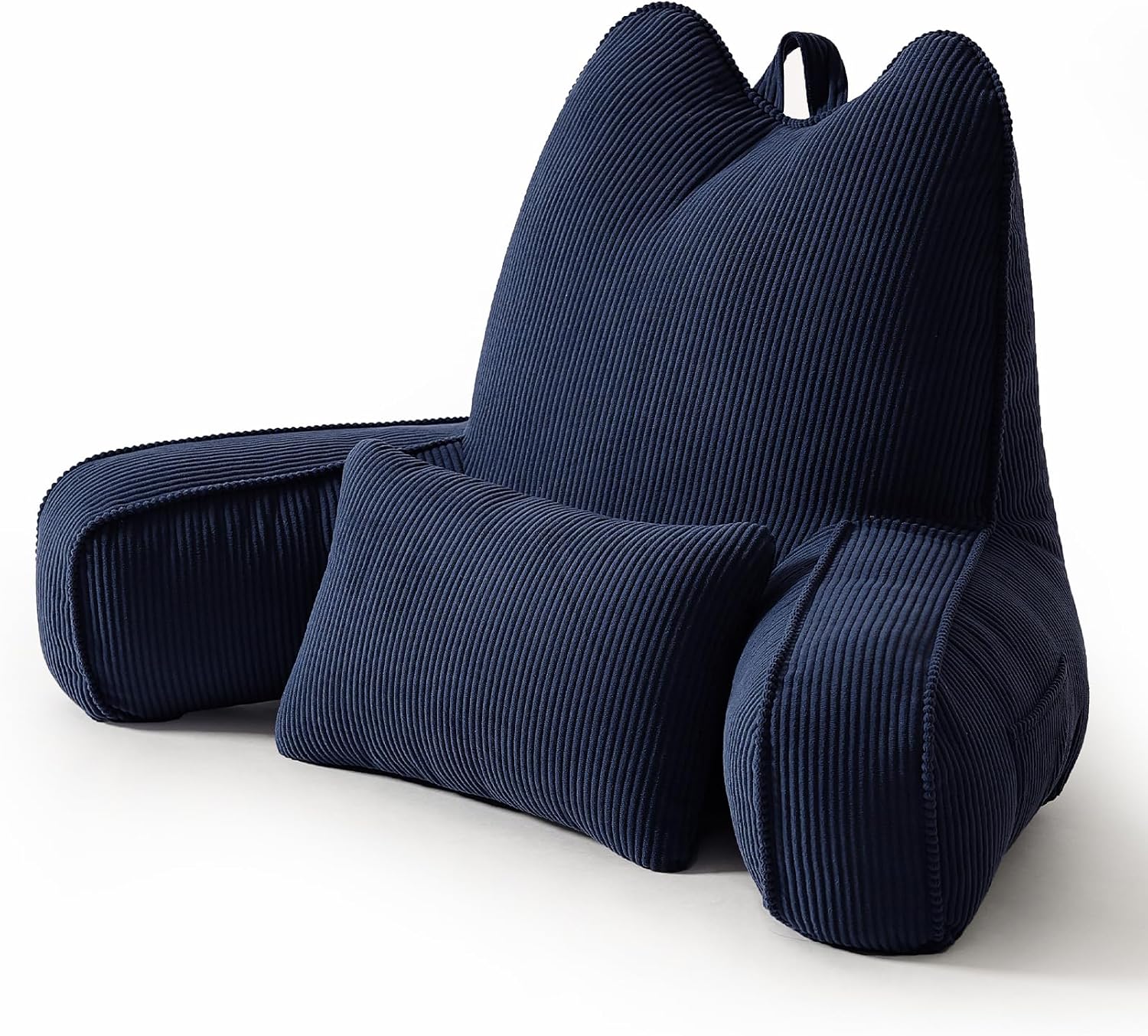 Ailuteie Patented Design Corduroy Sit Up Pillow for Bed with Arms, Reading Pillow for Adults with Extra Lumbar Pillow, Bed Rest Backrest fo…