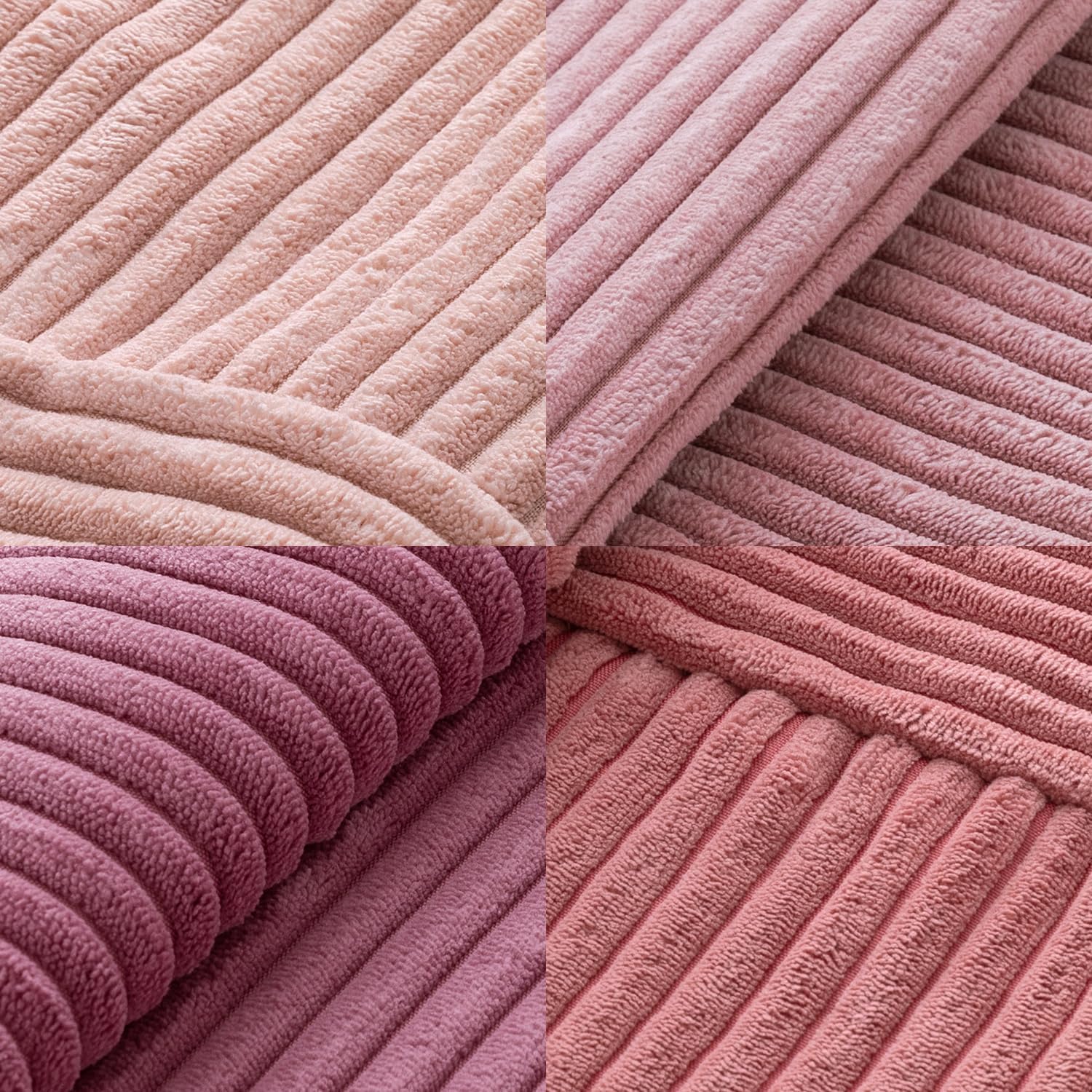 Miulee Aesthetic Pink Throw Pillow Covers 18x18 Inch Set of 4 Spring Decorative Coquette Cushion Cases Cute Gradient Pillow Cases Corduroy…