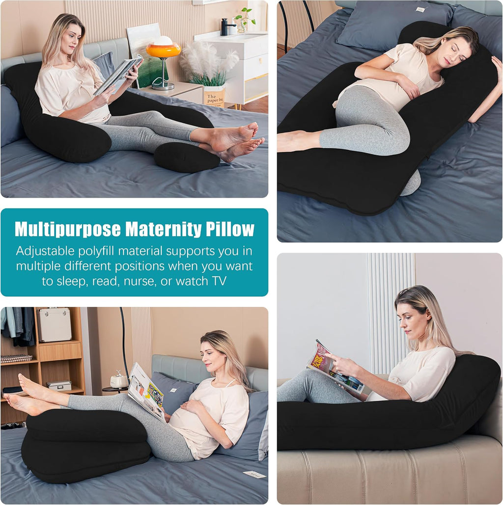 Cute Castle Pregnancy Pillows, Soft U-Shape Maternity Pillow with Removable Cover - Full Body Pillows for Adults Sleeping - Pregnancy…