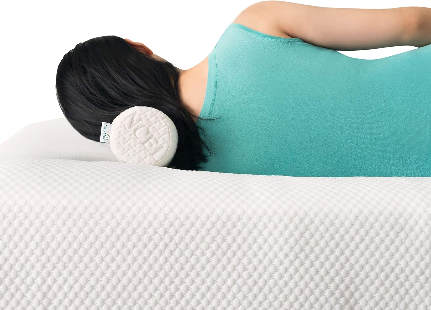 Homepage Support Neck Roll Pillow - Cervical Bolster with Comfort Memory Foam Support for Spine, Neck, Back, Lumbar - Removable Washable So…