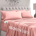 MocassiLuxuryBedding Mocassi Luxury 6-Piece Sheet Set, Ultra Soft 1800 Hotel Quality Microfiber Sheet Set, Fits Mattresses Up to 18 to 24 I…
