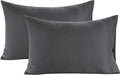 LaneLinen LANE LINEN Pillows Queen Size Set of 2 Soft 100% Egyptian Cotton Cool & Smooth Pillow Cases - Charcoal Cotton