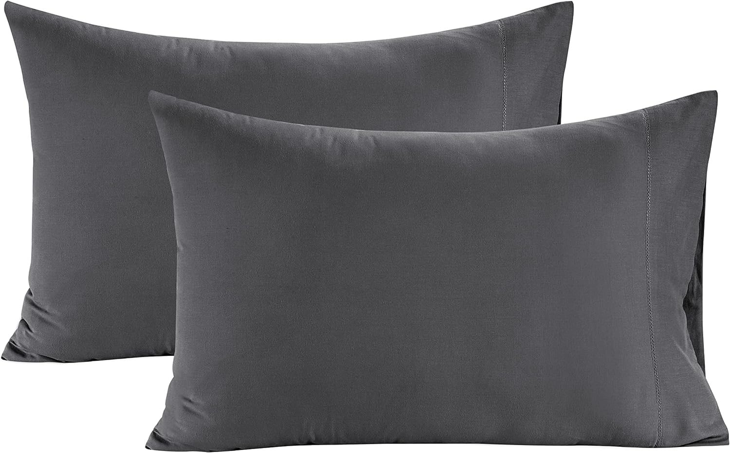 LaneLinen LANE LINEN Pillows Queen Size Set of 2 Soft 100% Egyptian Cotton Cool & Smooth Pillow Cases - Charcoal Cotton