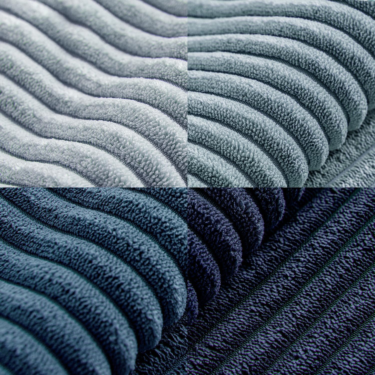 Miulee Dusty Blue Navy Farmhouse Throw Pillow Covers 20x20 Inch Set of 4 Boho Patchwork Gradient Cushion Cases Western Modern Pillow Cases…