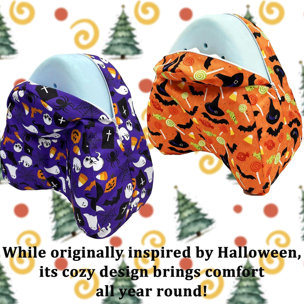 Knee Pillowcase Compatible with Contour Legacy Knee Pillow, Invisible Zippered & Anti-Pilling, Soft Halloween Christmas Gothic Decor…