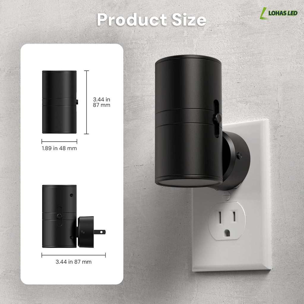 L LOHAS LED Night Light, Night Lights Plug into Wall with 5 Colors, Dusk to Dawn Sensor, 330° Rotating LED Nightlight Plug In for Kids…