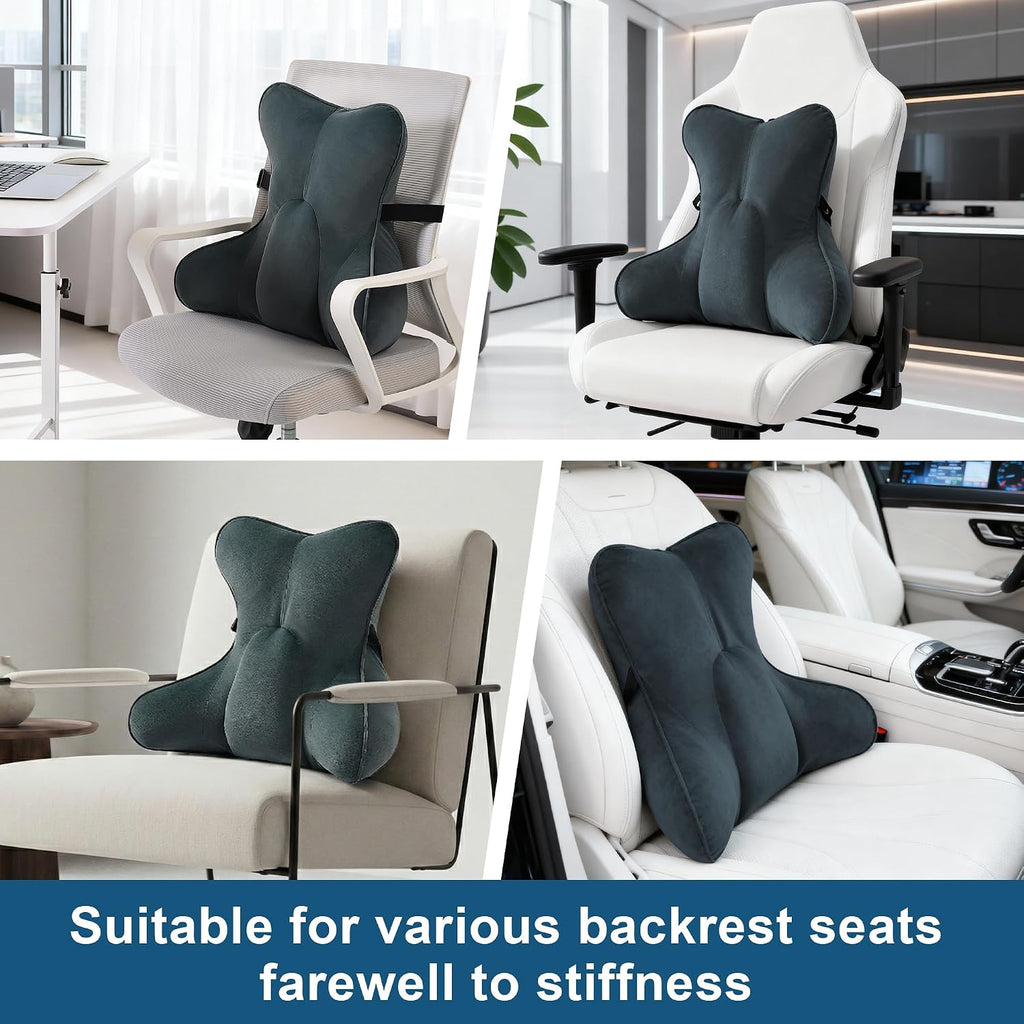 Ailuteie Lumbar Support Pillow(Pat. Pend) for Lower Back – Multi-Functional Ergonomic Lumbar Cushion, Reading Pillow for Office Chair, Car…