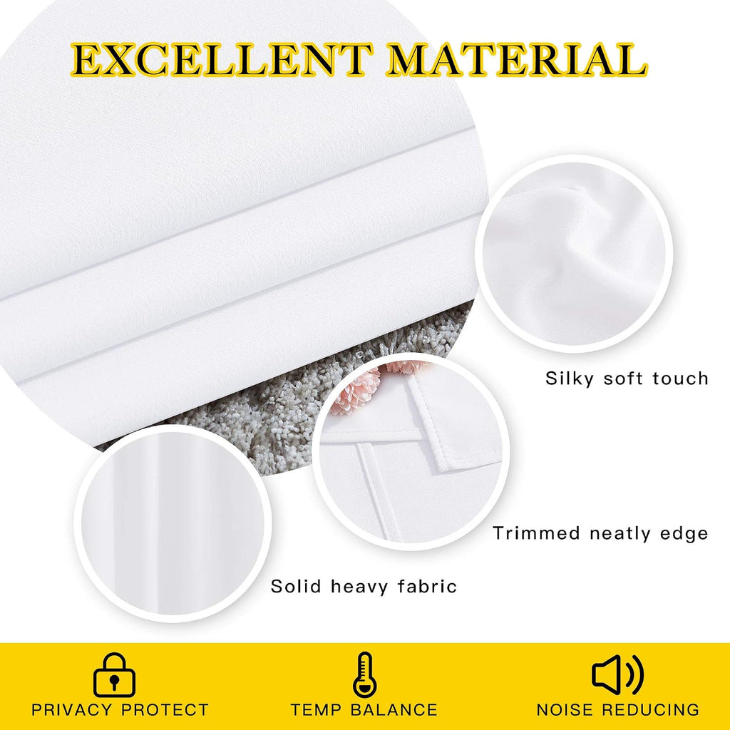 NICETOWN White Room Darkening Curtain Panels - Tripe Weave Thermal Insulated Grommet Room Darkening Window Draperies and Curtains for…