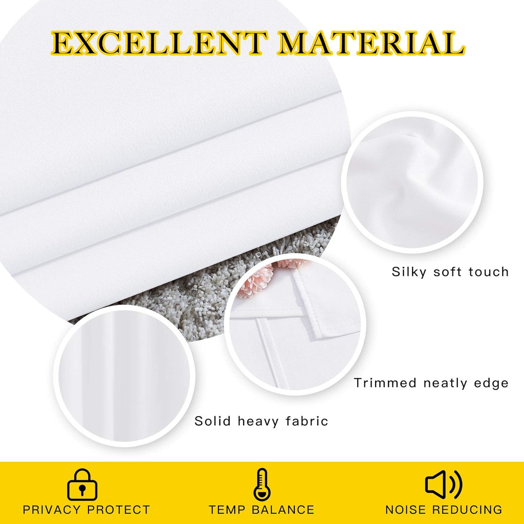 NICETOWN White Room Darkening Draperies and Curtains - Home Fashion Energy Saving Grommet Top Room Darkening Drape Panels for Bedroom…