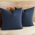 Phf 100% Cotton Waffle Weave Euro Shams 26" x 26", No Filling, 2 Pack Elegant Home Decorative Euro Throw Pillow Covers for Bed Couch Sofa,…