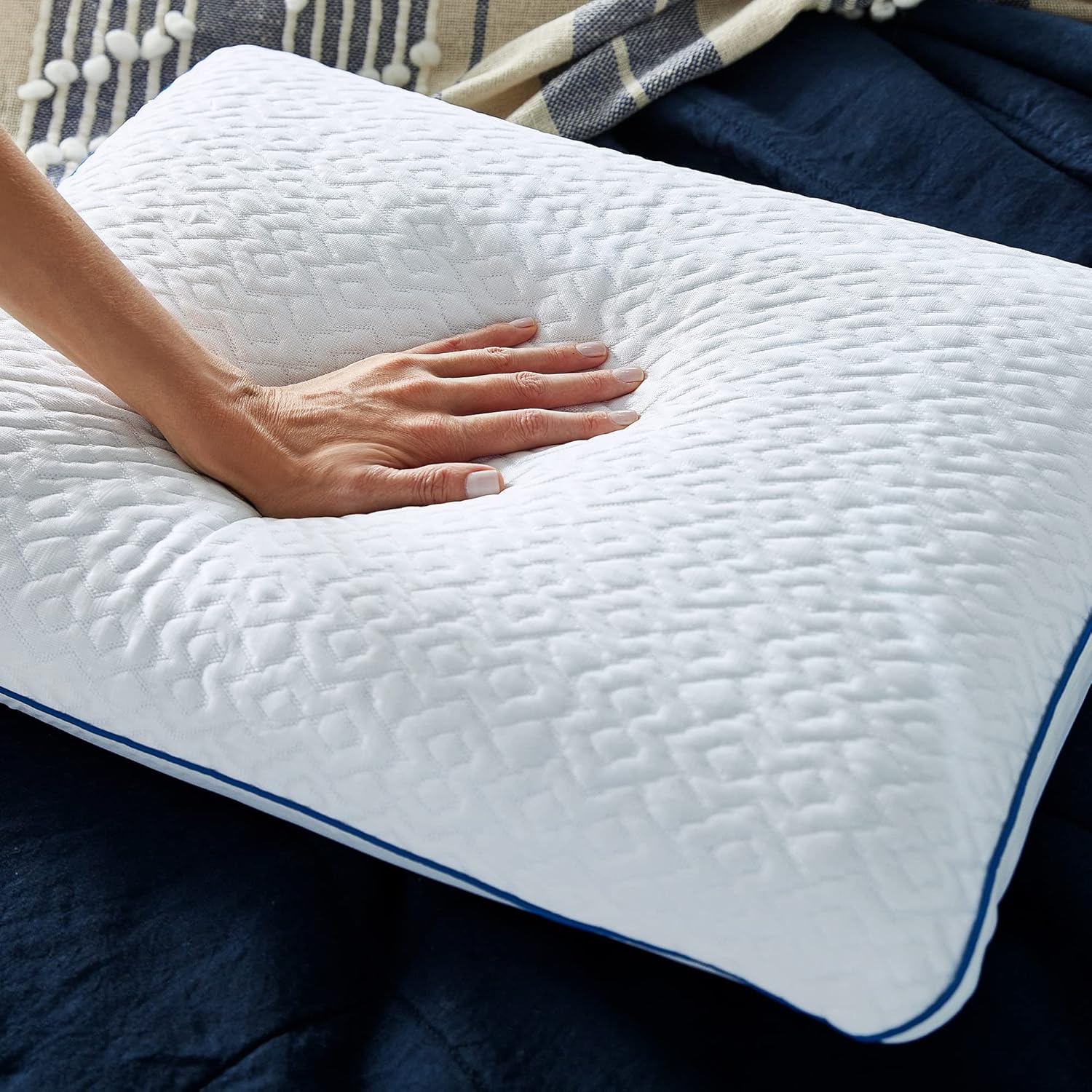 SleepInnovations Sleep Innovations Forever Cool Gel Memory Foam Pillow, Standard (Pack of 2), White 2 Count 2 Count White