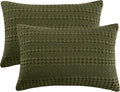 Phf 100% Cotton Waffle Pillow Shams King Size, 2 Pack 20" x 36" Soft Skin-Friendly Pillowcases, No Filling, Aesthetic Woven and Breathable…