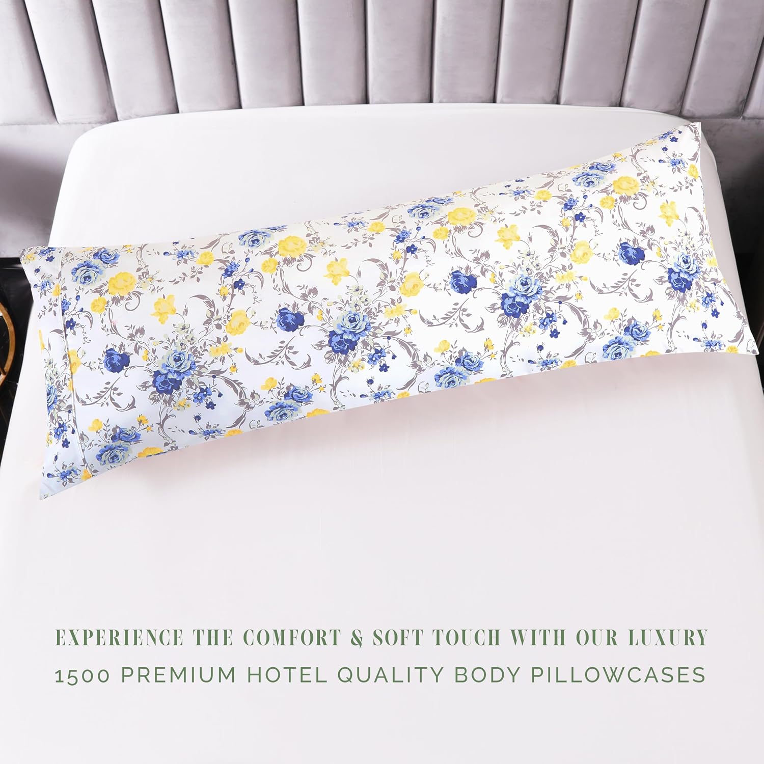 Elegantcomfort Elegant Comfort Ultra Soft 1-Piece Set Floral Print Pillowcases - 1500 Hotel Quality Microfiber, Soft and Smooth Hidden Zipp…