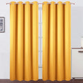 Lemomo Yellow Thermal Blackout Curtains/52 x 84 Inch/Set of 2 Panels Room Darkening Curtains 84 Inch silver