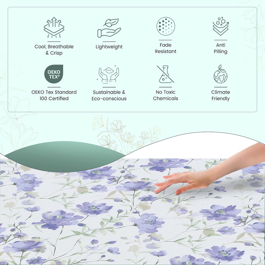 Featherstitchnewyork Feather & Stitch Softest 100% Cotton Sheets, 300 Thread Count Percale Weave Bedding, 16" Deep Pocket, Cooling Sheets,…