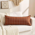 Modern Farmhouse Decor Terracotta Long Lumbar Body Pillow Cover 14x36 Pack of 1, Rust Long Lumbar Decorative Pillow for Bed, 14 x 36…