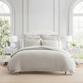 MarthaStewart Martha Stewart - King Duvet Cover Set, 100% Soft Cotton Blend Bedding, Corner Ties & Button Closure, 3 Piece Bed Set with Mat…