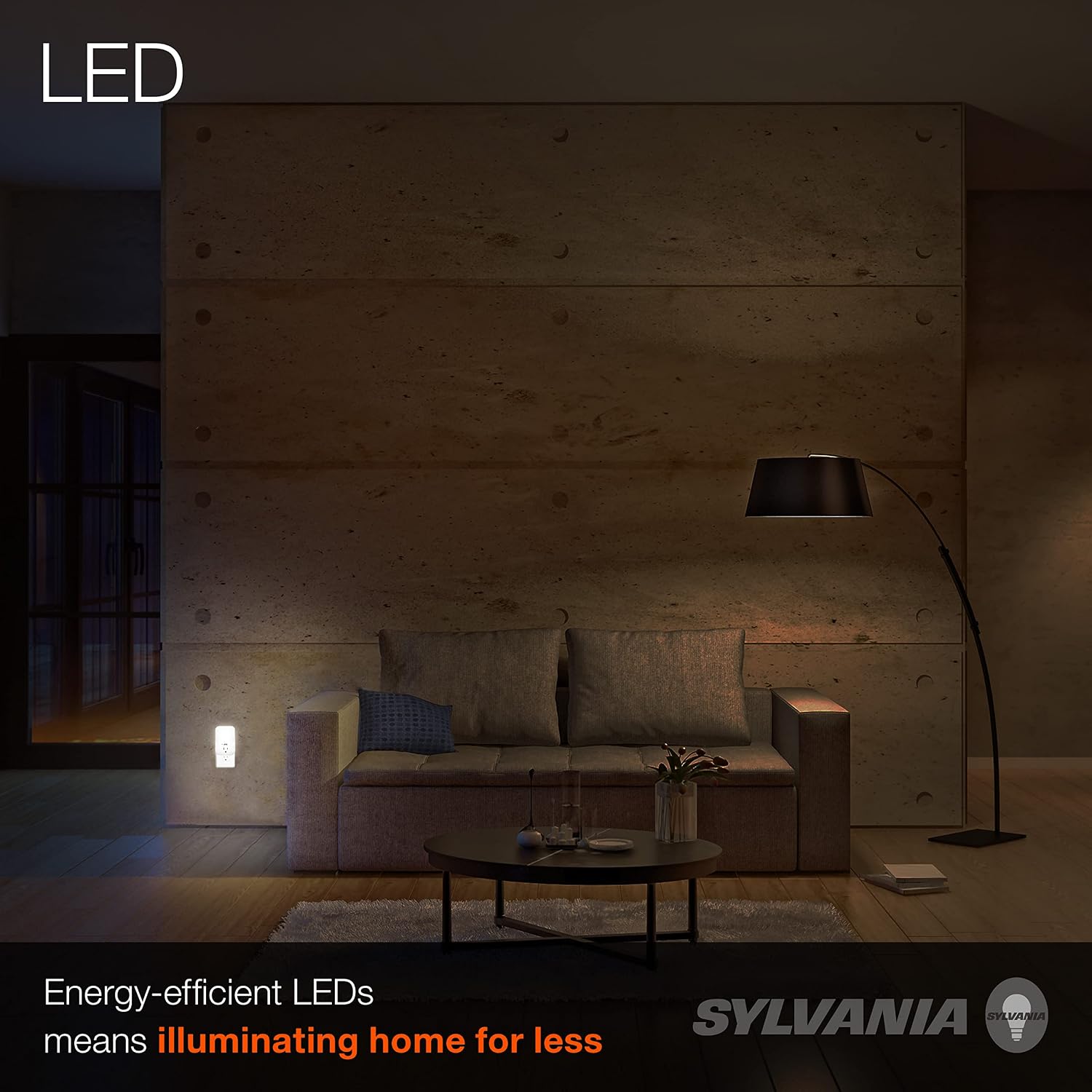 LEDVANCE Sylvania LED Night Light with USB Port and Socket, 3-Color Select, Frosted, 3000K, 5 Lumens, Cool White - 3 Pack (64991)