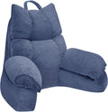 RRPAHWTV Reading Pillow for Bed with High Arm Rests, Back Support Pillow for Sitting Up in Bed with Shredded Memory Foam for Reading, TV…