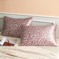 Lcbd Satin Pillowcase for Hair and Skin, Pink Leopard Printed Pillow Cases Set of 2, Queen Size Cheetah Print Silk Satin Pillow Covers for…