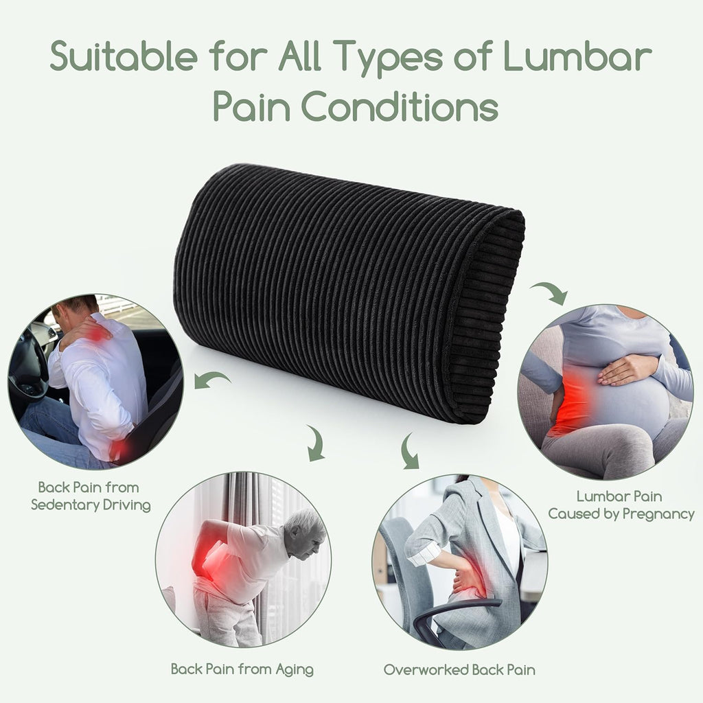 Higogogo Lumbar Support Pillow for Recliner Chair/Accent Chair/Couch, Memory Foam Back Support Cushion for Elderly, Recliner Cushions for B…