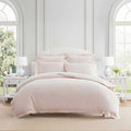 MarthaStewart Martha Stewart - King Duvet Cover Set, 100% Soft Cotton Blend Bedding, Corner Ties & Button Closure, 3 Piece Bed Set with Mat…