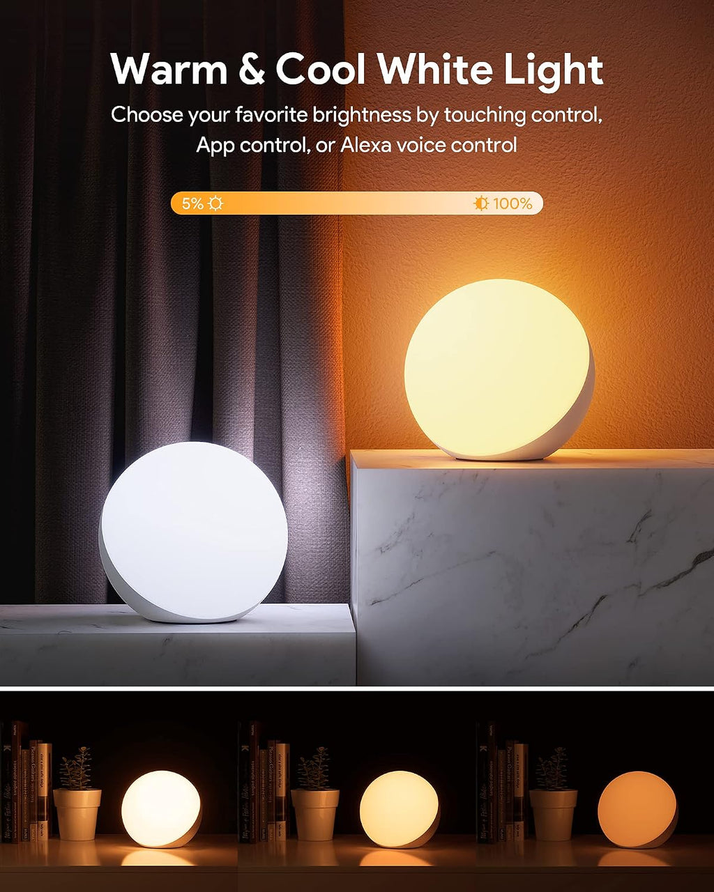 HifreeDirect Hifree Smart Table Lamp, Dimmable Desk Lamp with App/Voice Control, LED RGB Color Changing Touch Lamp, Night Lamp for Bedroom…