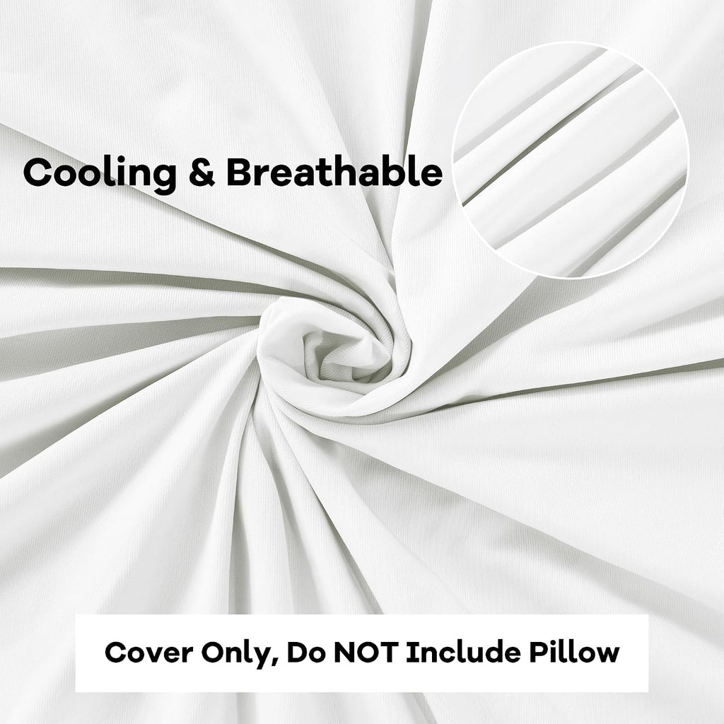 HOMBYS Cooling Bed Wedge Pillow Cover Q-max 0.4 Cool Pillowcases Super Soft & Skin-Friendly with Zipper Design, Removable & Machine…