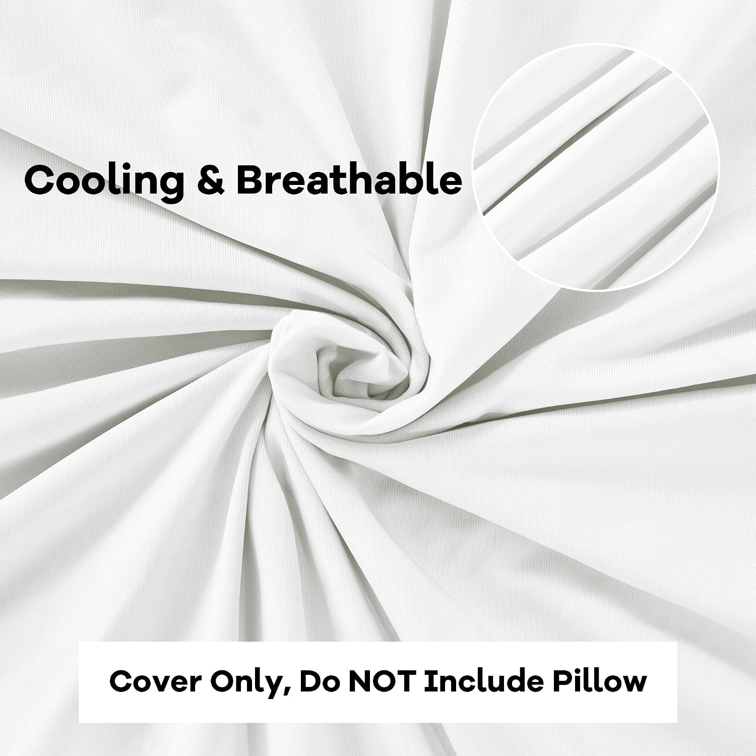 HOMBYS Cooling Bed Wedge Pillow Cover Q-max 0.4 Cool Pillowcases Super Soft & Skin-Friendly with Zipper Design, Removable & Machine…