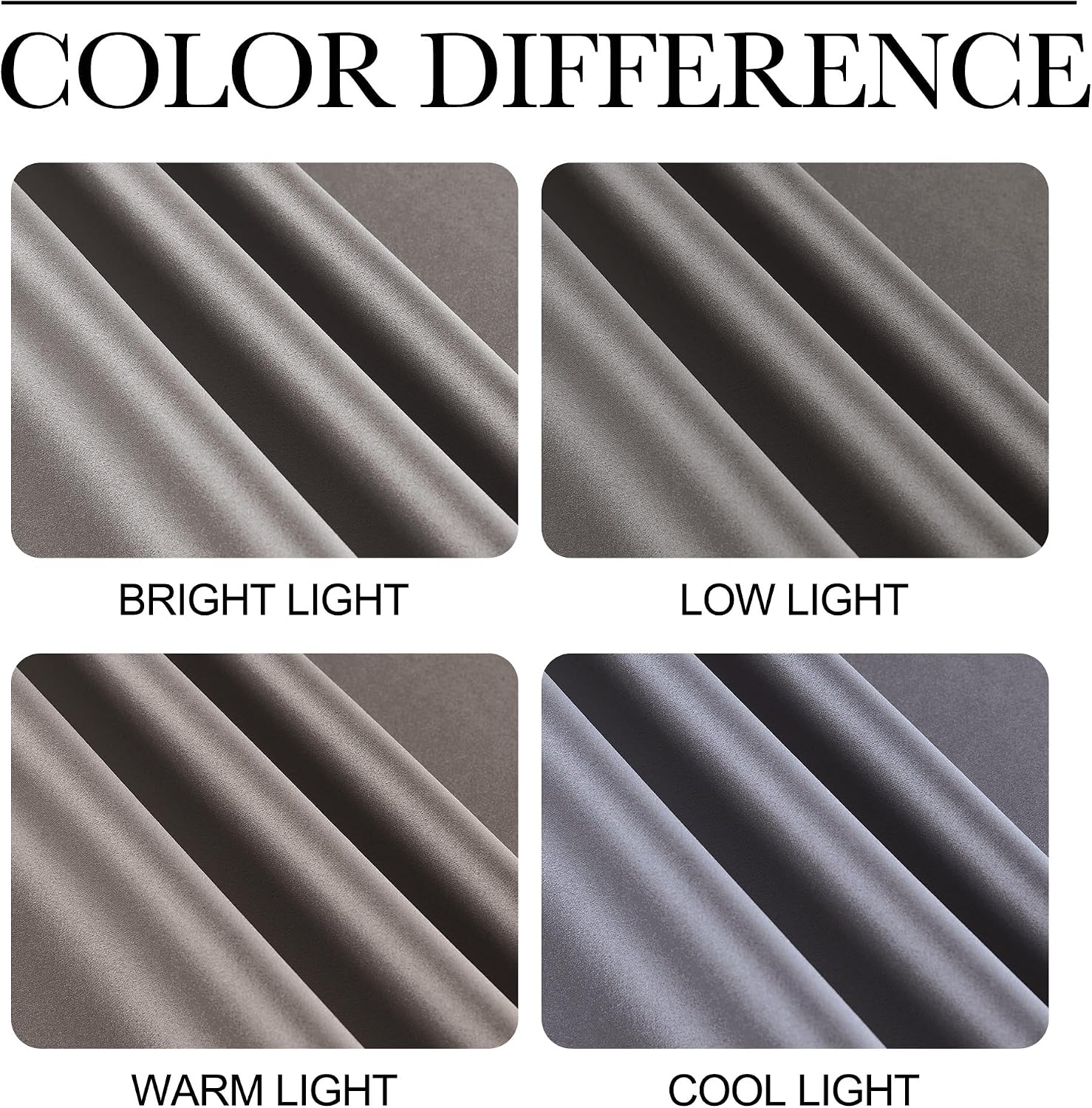 NICETOWN Room Darkening Cafe Satin Curtains for Small Windows, 42" Wide by 84" Long, 2 Panels, Chrome Gray, Grommet Privacy Blackout…