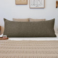 JoraLion 20x54 inch Neutral Boucle Body Pillow Cover, Brown Long Pillow Cover Cozy Soft Cushion Case for Couch Sofa Bed Living Room Home…
