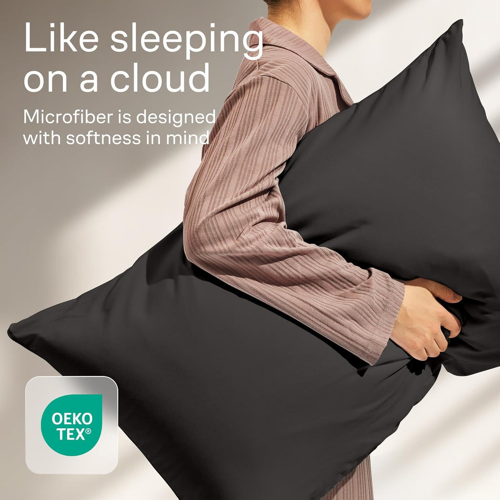 Ultra Soft Pillow Protectors with Zipper King Size - Set of 4 Breathable Pillow Covers - 100% Protection Against Stains, Dust & Dirt…