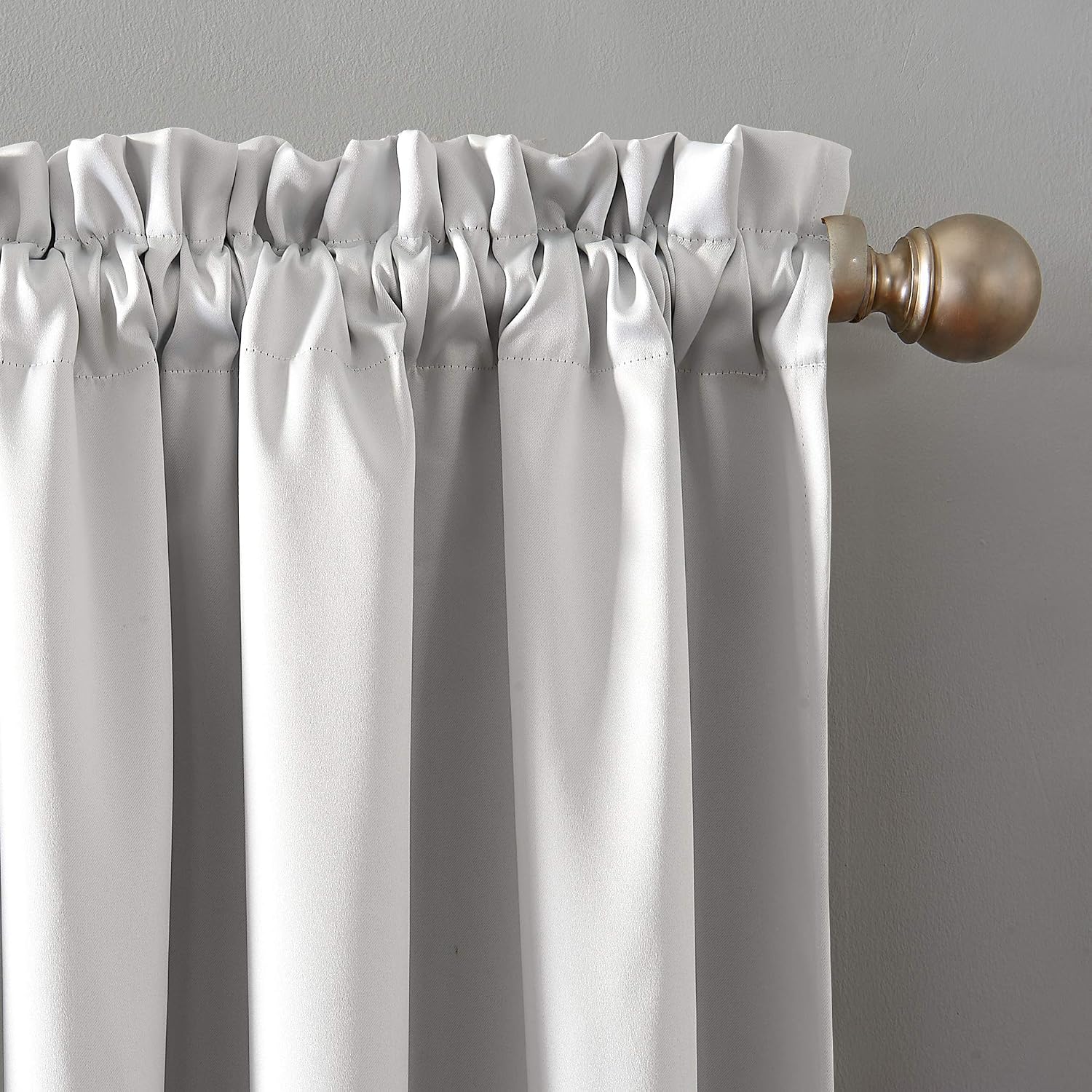 Sun Zero Oslo Theater Grade Extreme Total Blackout Rod Pocket Curtain Panel, 52" x 63", Pearl