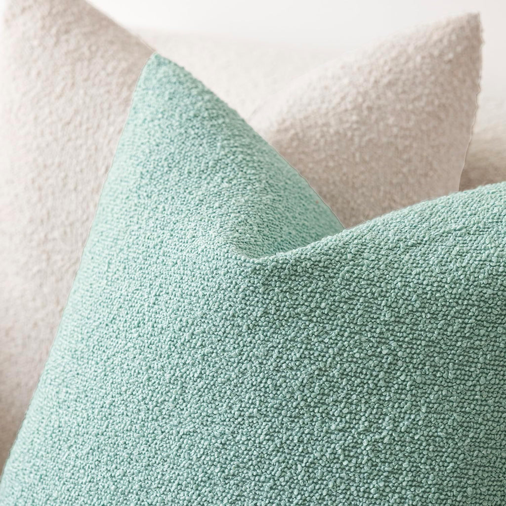 Foindtower Decorative Textured Boucle Throw Pillow Covers Accent Solid Pillow Cases Neutral Soft Cozy Couch Cushion Case for Chair Sofa…