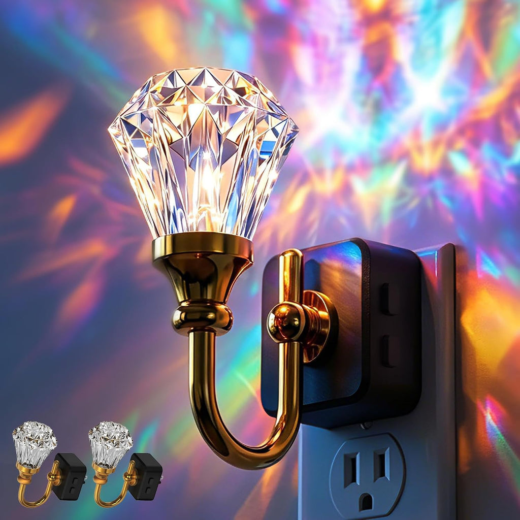 L LOHAS LED Night Lights Plug into Wall - 2 Pack 10-Color Changing RGB Floral Night Lights with Auto Sensor, 3 Brightness Levels…
