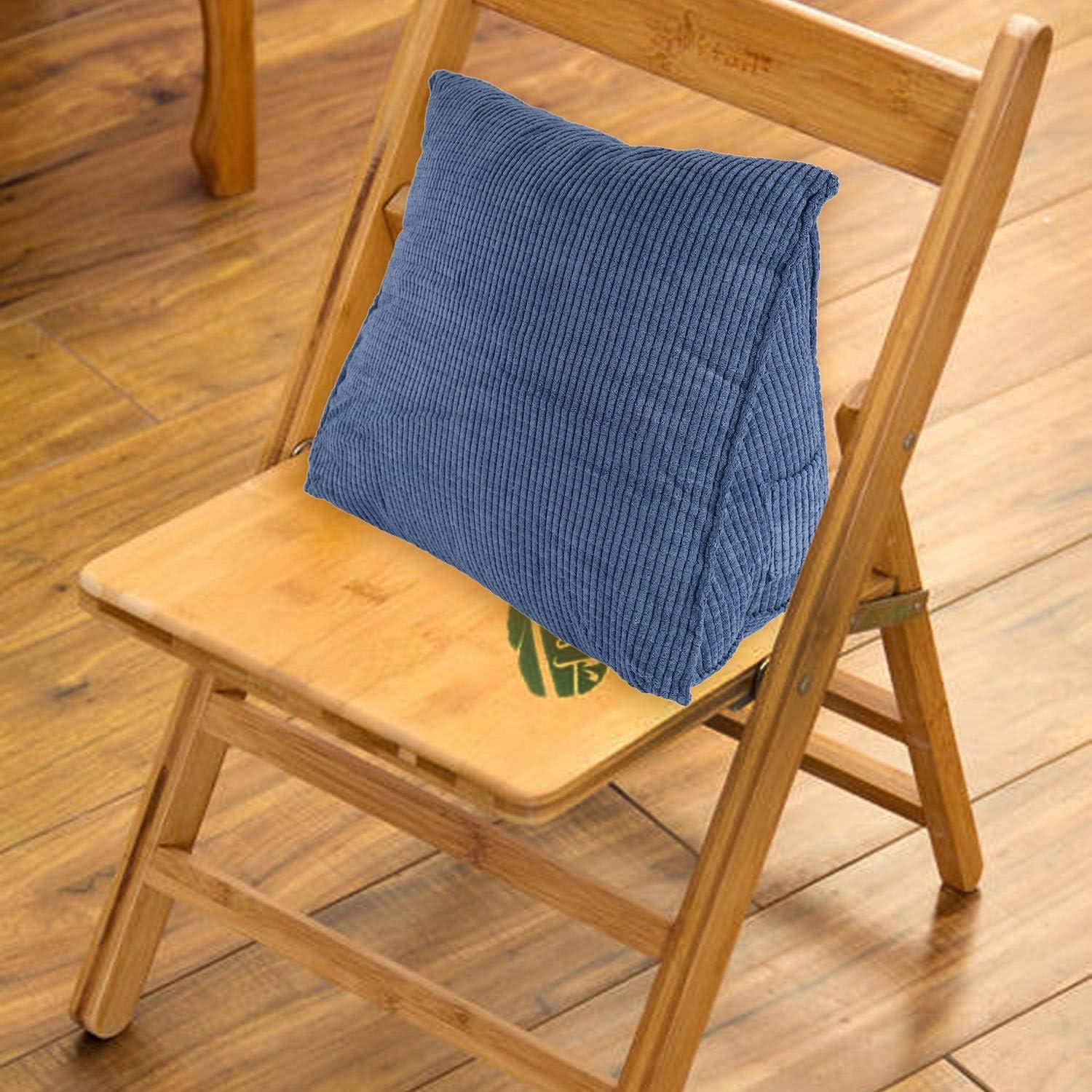 Reading Backrest Cushion Wedge Pillow Back Cushion Lumbar Pad Bed Office Chair Rest Pillow Back Support Pillow(Blue), 60971A3