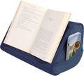 LAPGEAR Book Pillow – Lap Reading Cushion with Built-in Book Stand – Fits 6x9 Books & Similar Sizes – Denim Blue – Style No. 33203