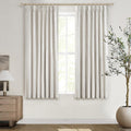 Qjmydeco Living Room Black Out Curtains 63 Inch Long, Insulated Thermal Room Darkening Kitchen Drapes for 62 Inch Window Boho Linen Basemen…