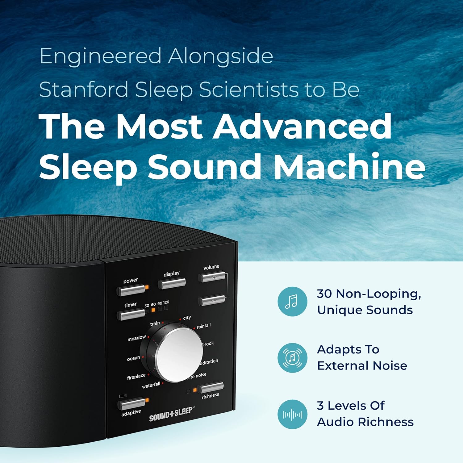 AdaptiveSoundTechnologies Adaptive Sound Technologies Sound + Sleep - White Noise Machine for Focus Support - Convenient Sleep Timer - Buil…